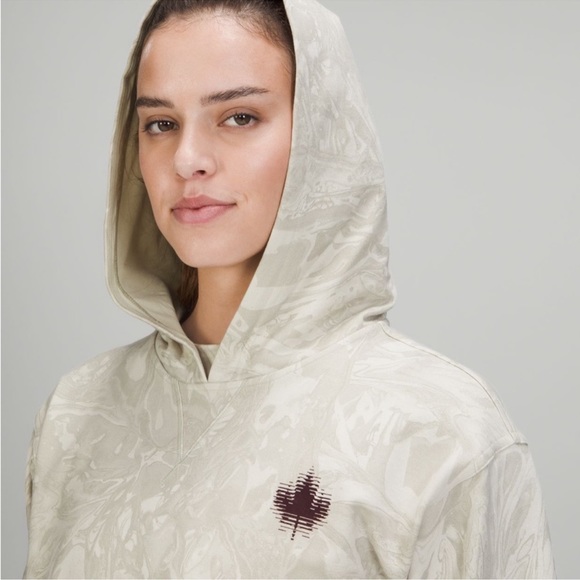 Lululemon Team Canada All Yours Cropped Hoodie Maple Metamorphosis Light Neutral - Picture 3 of 9